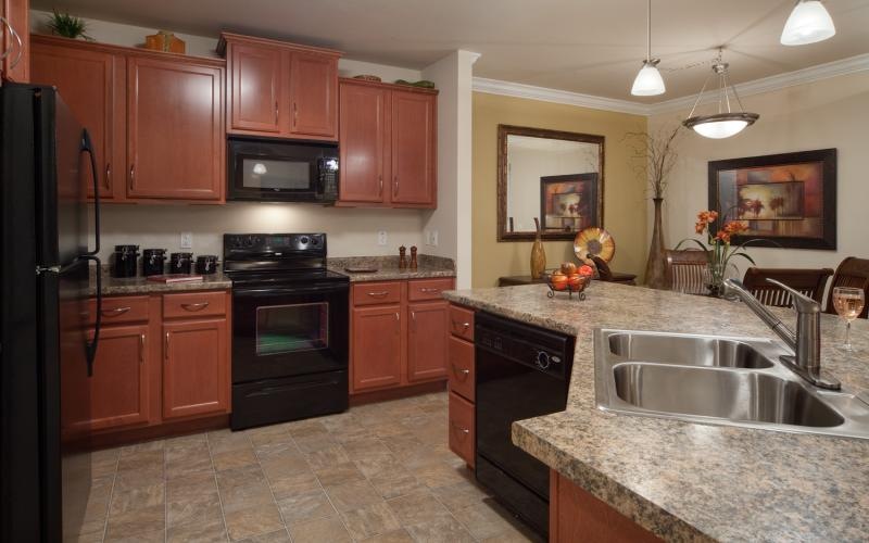kitchen with large island